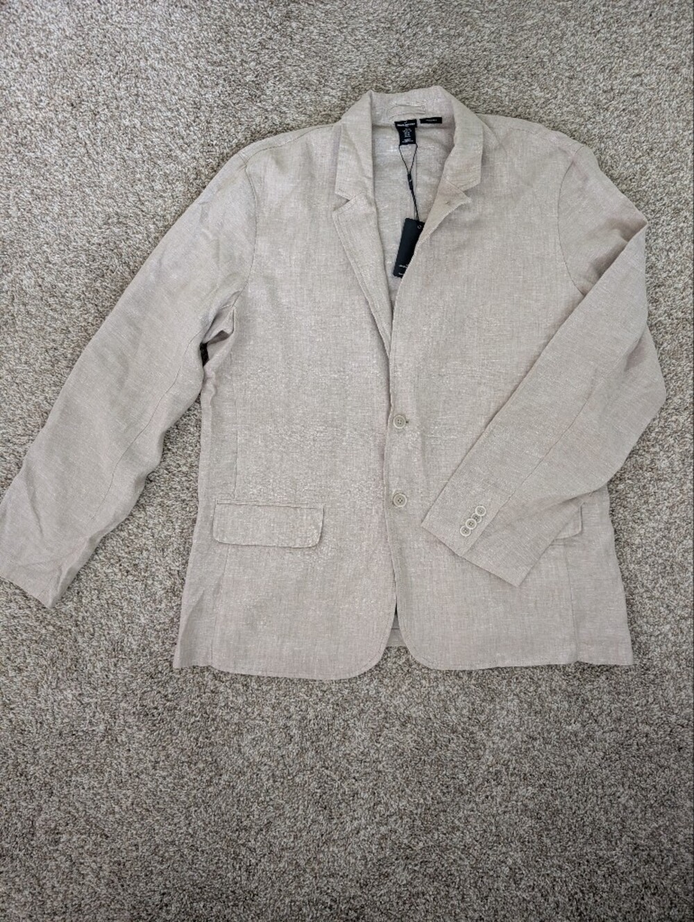 NWT Daniel Hechter Men's Lightweight Linen Blazer Sport Coat Sz XL - Beige Tan